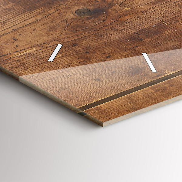 Vízszintes üvegóra Rusztikus fa