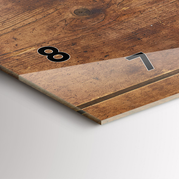 Vízszintes üvegóra Rusztikus fa