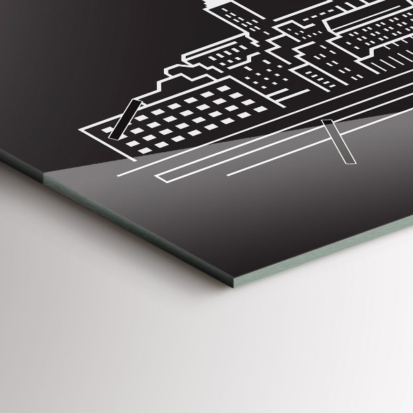 Vízszintes üvegóra Ostrava város rajza