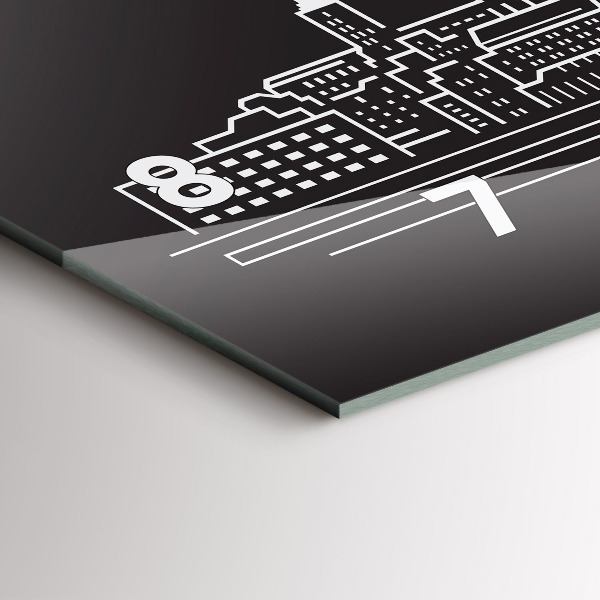 Vízszintes üvegóra Ostrava város rajza