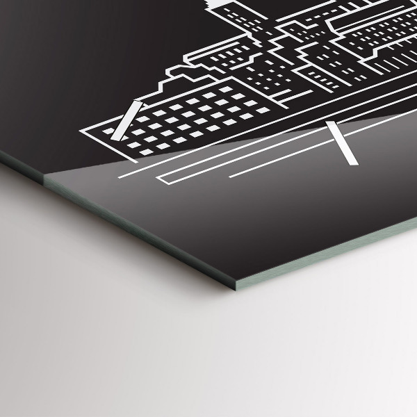 Vízszintes üvegóra Ostrava város rajza