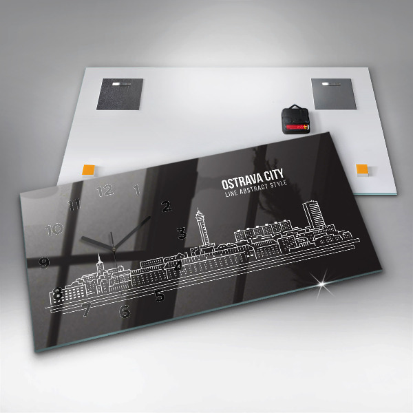 Vízszintes üvegóra Ostrava város rajza