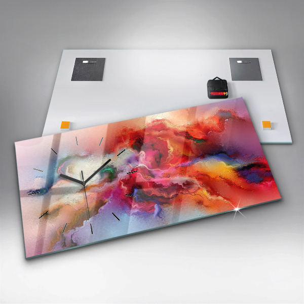 Vízszintes üvegóra Kiömlött festék