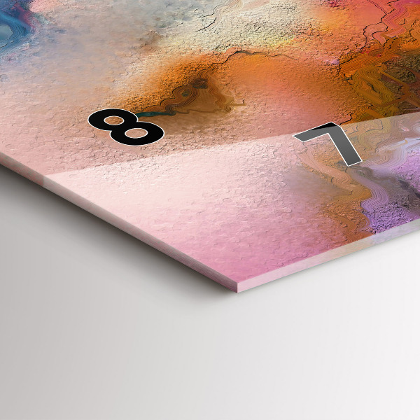 Vízszintes üvegóra Kiömlött festék