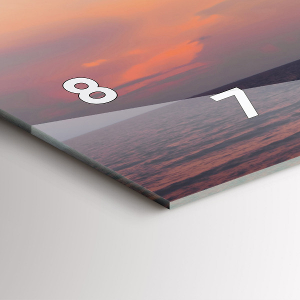 Vízszintes üvegóra Szörfözés a tengerparton