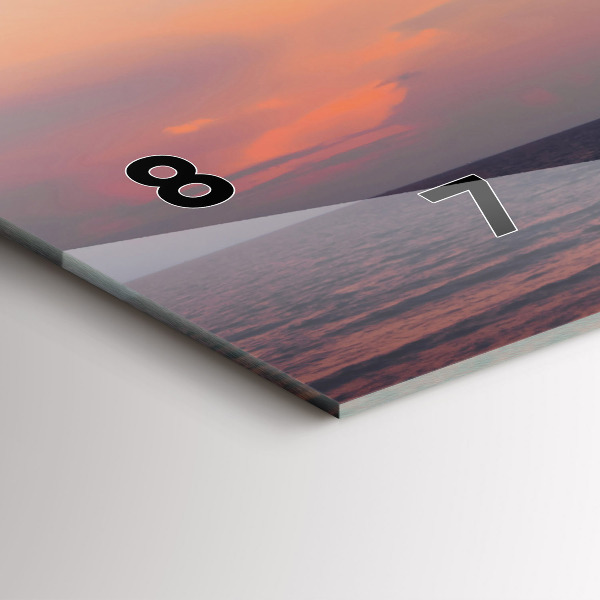 Vízszintes üvegóra Szörfözés a tengerparton