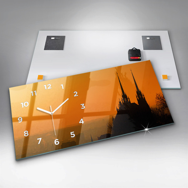 Vízszintes üvegóra Kilátás a brünni katedrálisra