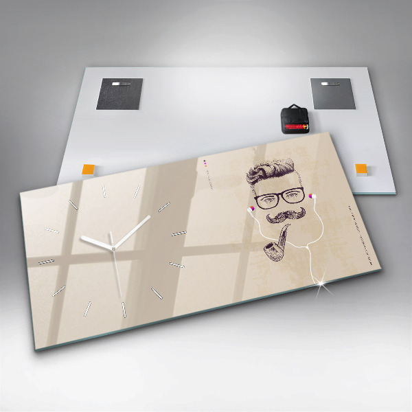 Vízszintes üvegóra Férfi pipával