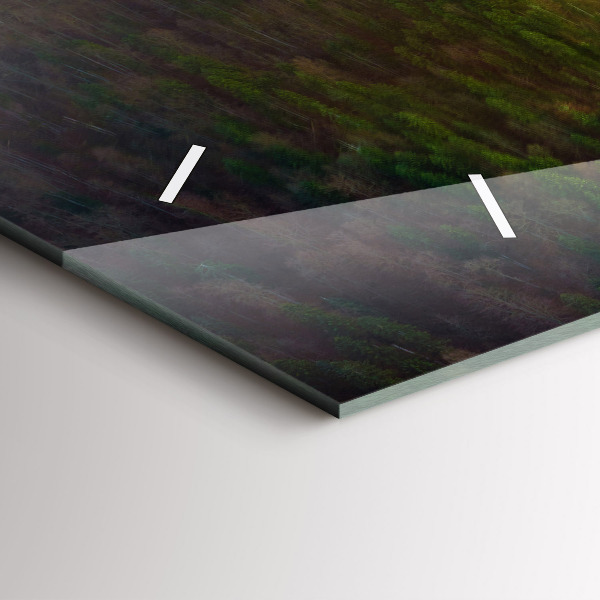 Vízszintes üvegóra Naplemente a hegyek felett