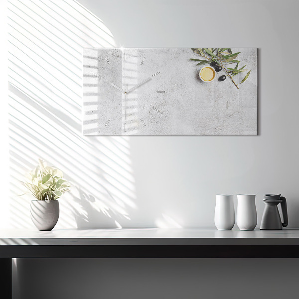 Vízszintes üvegóra Minimalista olajbogyó