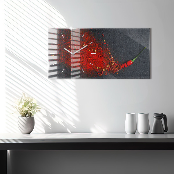 Vízszintes üvegóra Piros fűszer