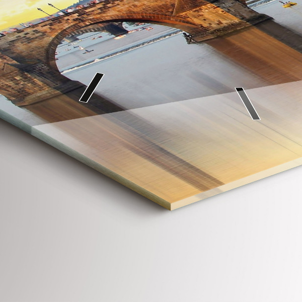 Vízszintes üvegóra Panoráma a folyó felett