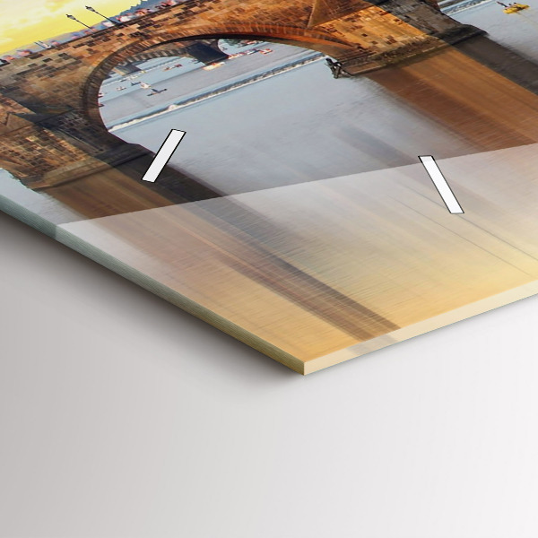 Vízszintes üvegóra Panoráma a folyó felett