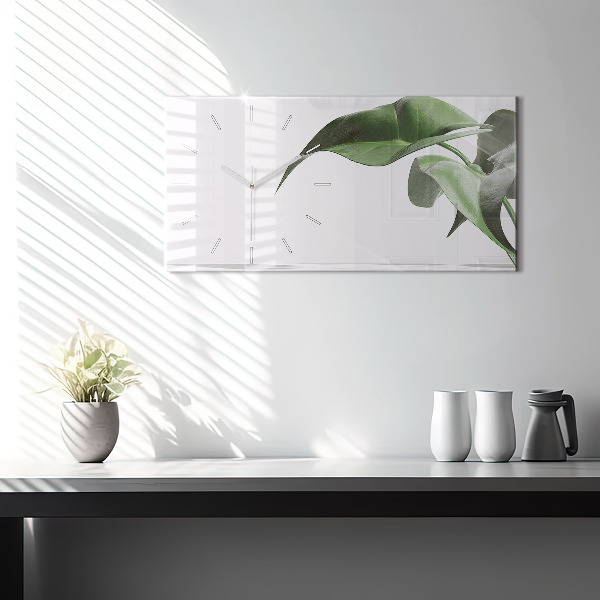 Vízszintes üvegóra Absztrakt levelek