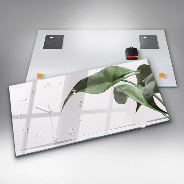 Vízszintes üvegóra Absztrakt levelek