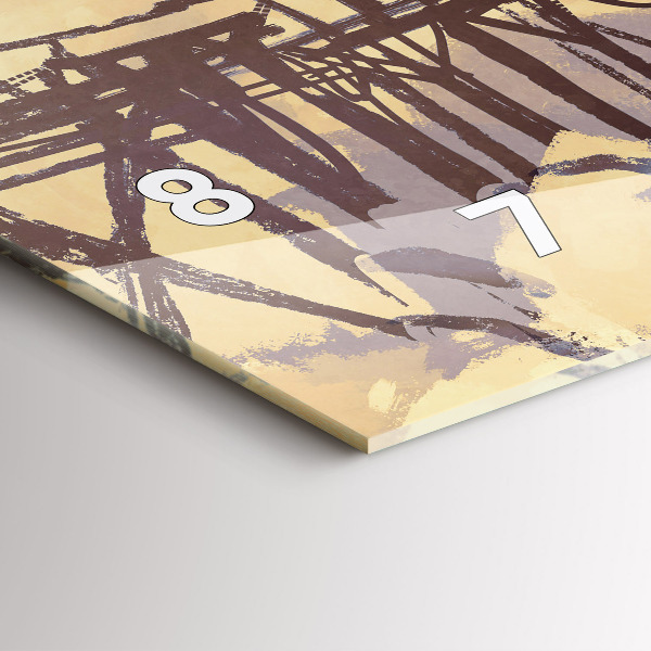 Vízszintes üvegóra Ember a régi hídon