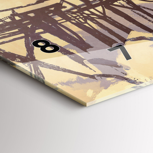 Vízszintes üvegóra Ember a régi hídon