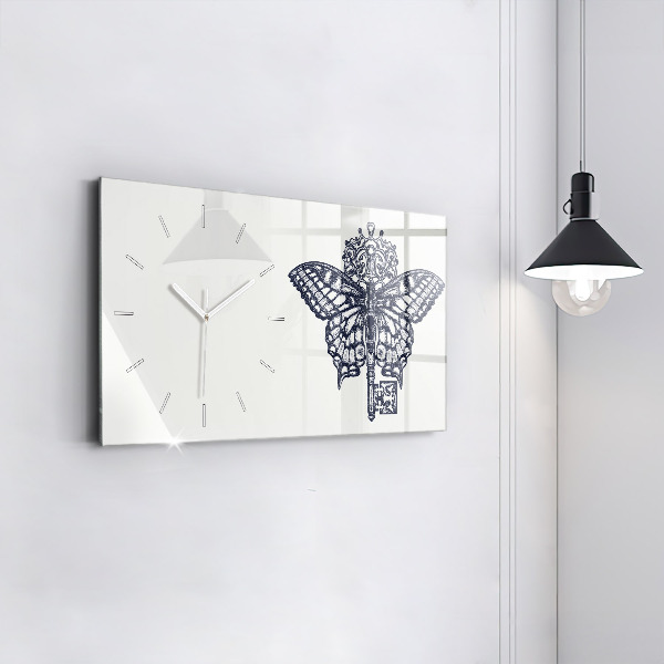 Vízszintes üvegóra Pillangós és kulcsos bohó stílus
