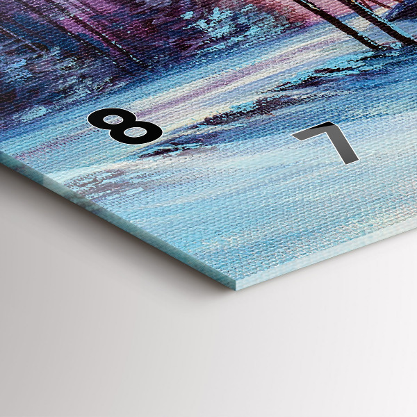 Vízszintes üvegóra Karácsonyfa és a híd