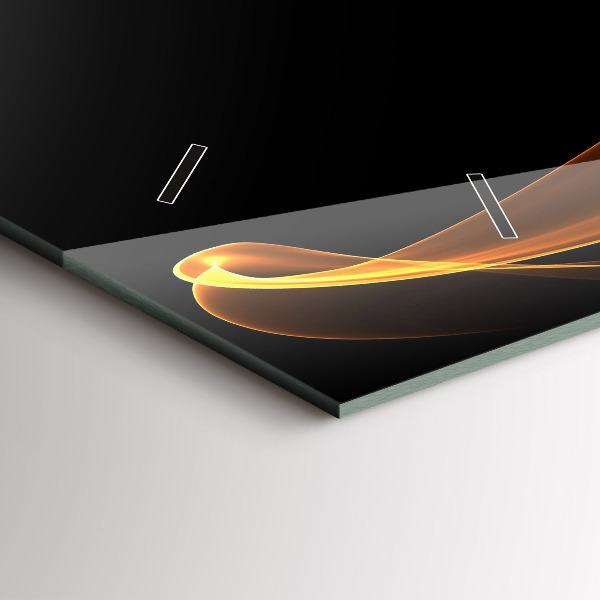 Vízszintes üvegóra Narancssárga vonalak