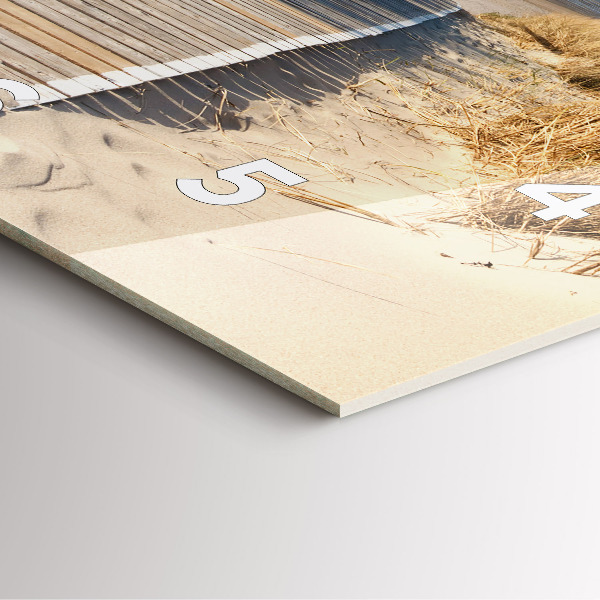 Szögletes fali üvegóra Kilátás a tengerpartra