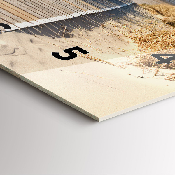 Szögletes fali üvegóra Kilátás a tengerpartra