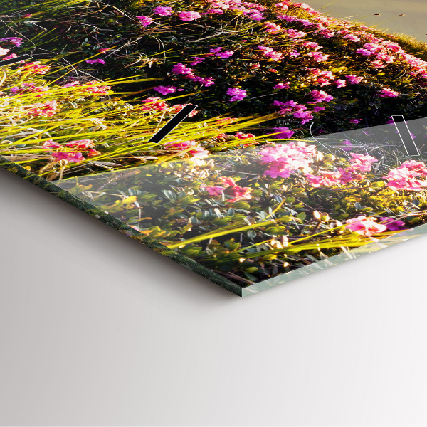 Szögletes fali üvegóra Hegyi táj