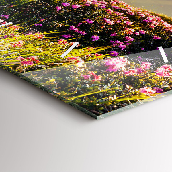 Szögletes fali üvegóra Hegyi táj