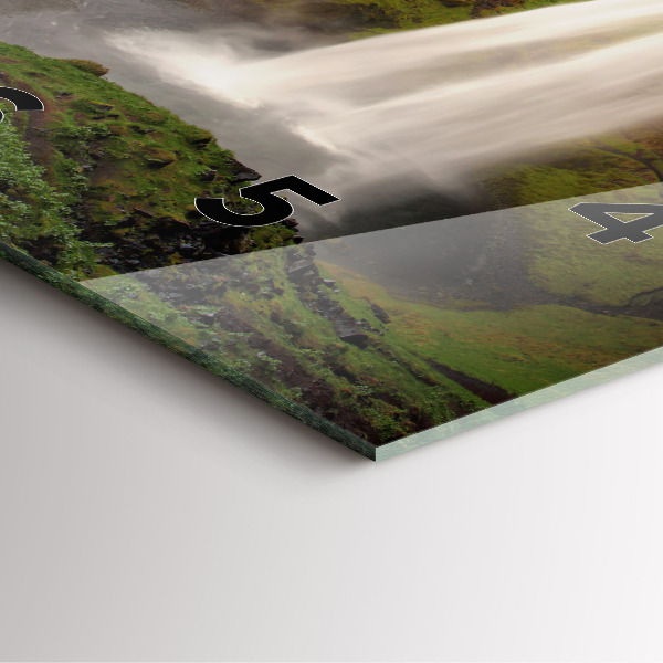 Szögletes fali üvegóra Vízesés Izlandon