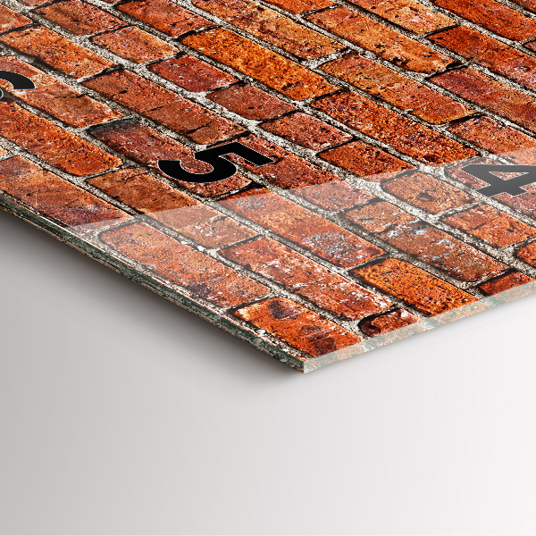 Szögletes fali üvegóra Régi téglafal