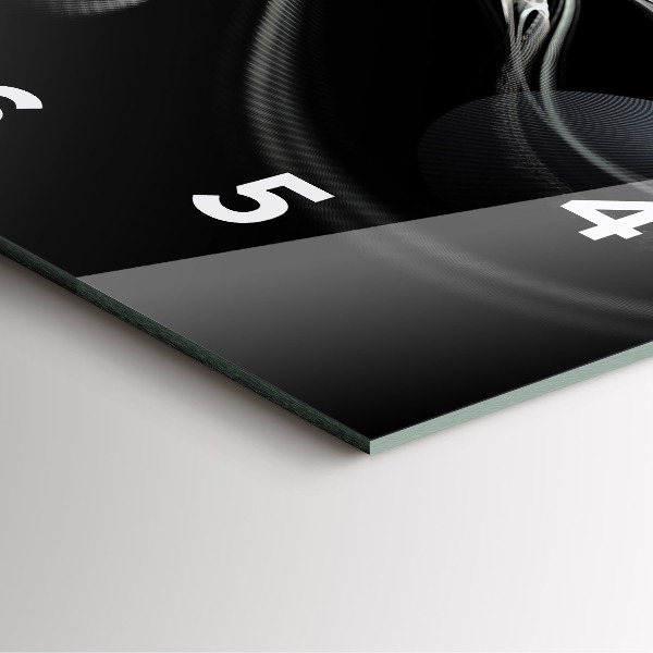 Szögletes fali üvegóra Absztrakt füst