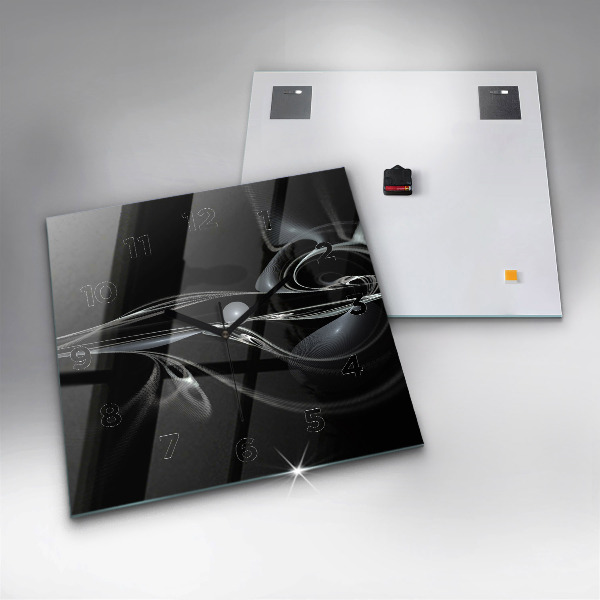 Szögletes fali üvegóra Absztrakt füst