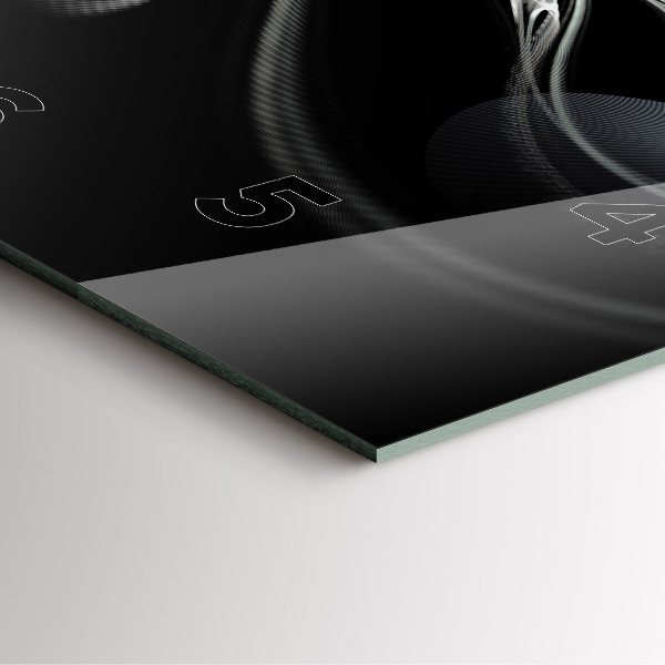 Szögletes fali üvegóra Absztrakt füst