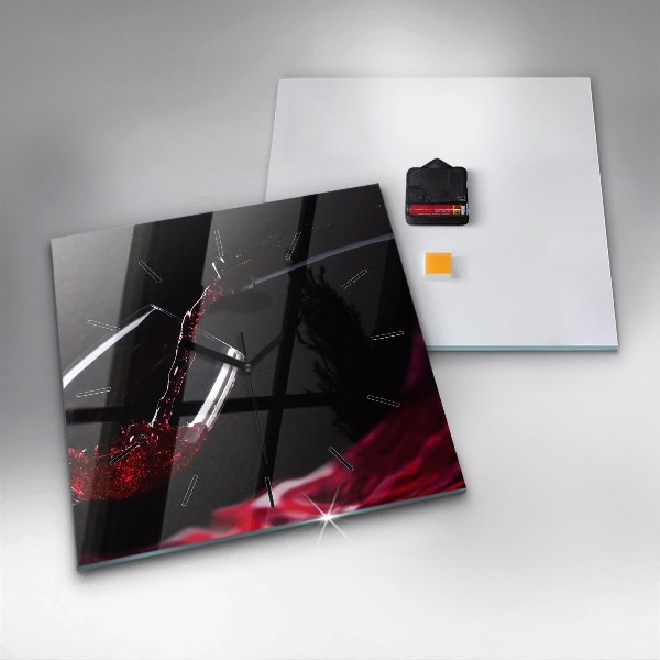 Szögletes fali üvegóra Vörösbor