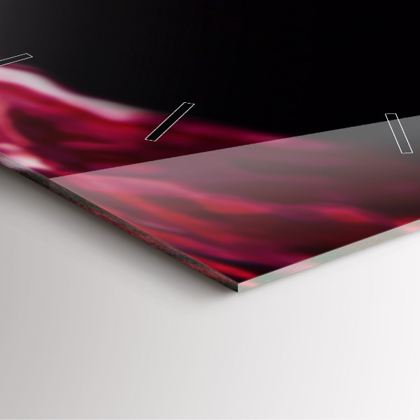 Szögletes fali üvegóra Vörösbor