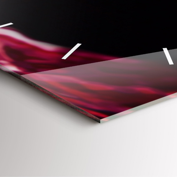 Szögletes fali üvegóra Vörösbor