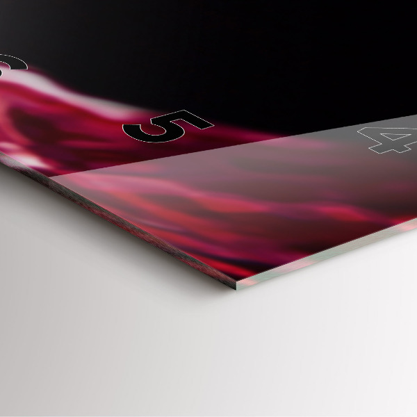 Szögletes fali üvegóra Vörösbor