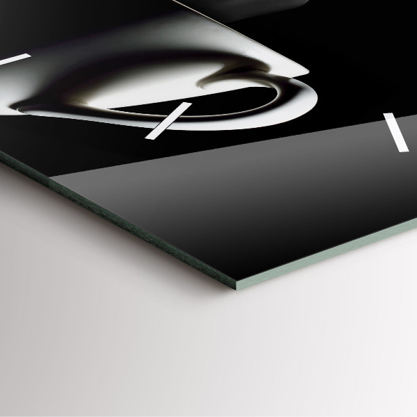 Szögletes fali üvegóra Egy csésze kávét