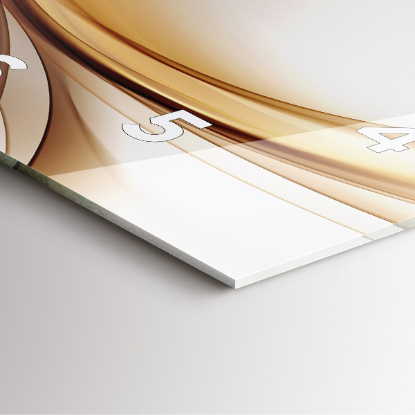 Szögletes fali üvegóra Arany absztrakció