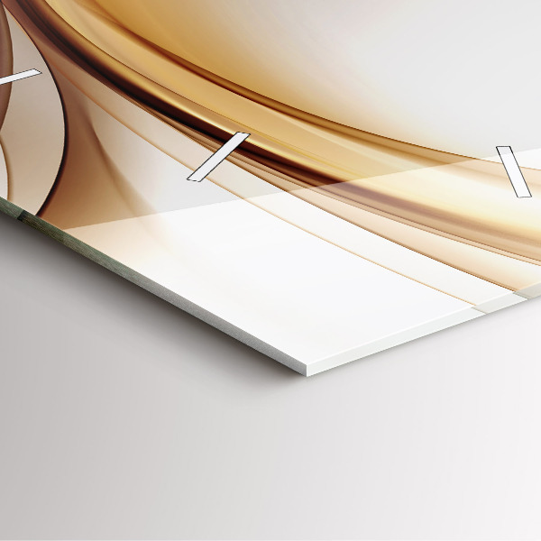 Szögletes fali üvegóra Arany absztrakció