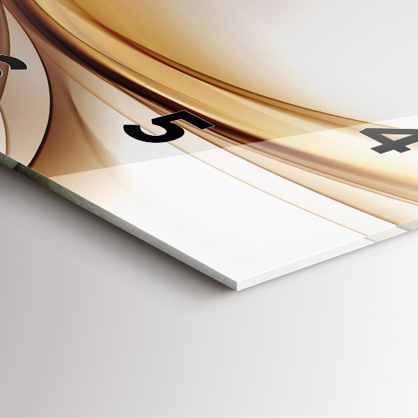 Szögletes fali üvegóra Arany absztrakció