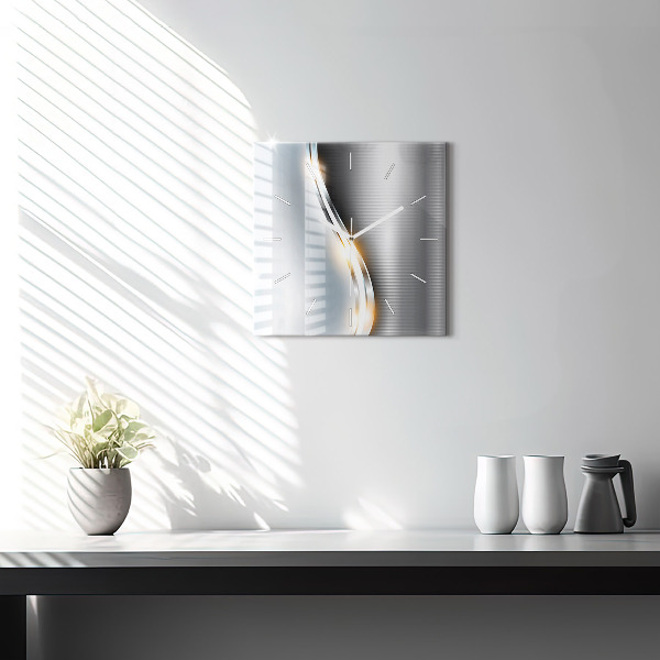 Szögletes fali üvegóra Fém absztrakció