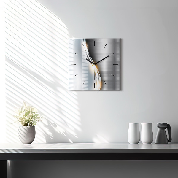 Szögletes fali üvegóra Fém absztrakció