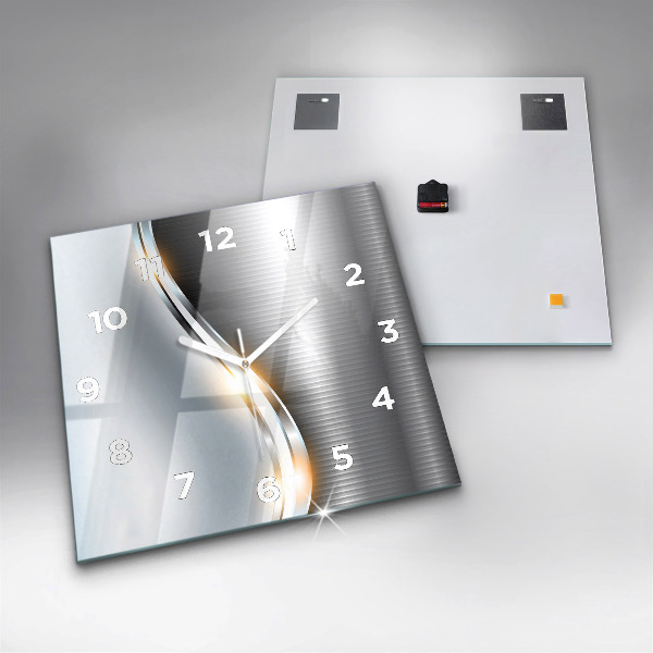 Szögletes fali üvegóra Fém absztrakció