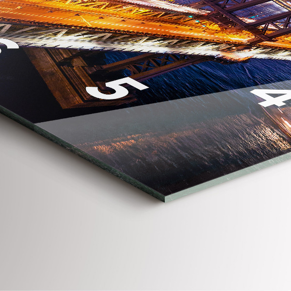 Szögletes fali üvegóra New York és a naplemente