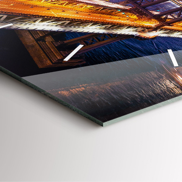 Szögletes fali üvegóra New York és a naplemente