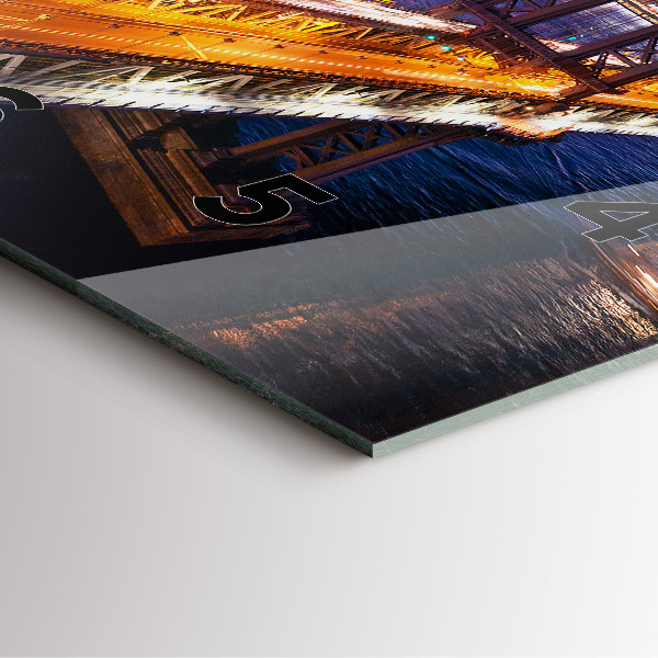 Szögletes fali üvegóra New York és a naplemente