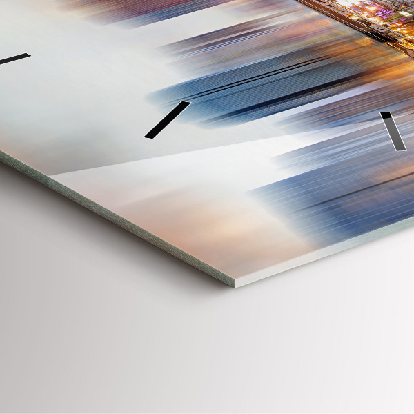 Szögletes fali üvegóra Panoráma az Eiffel-toronnyal