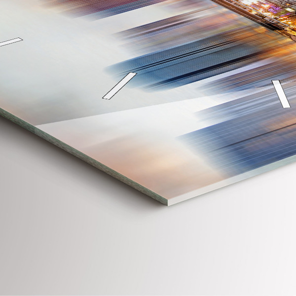 Szögletes fali üvegóra Panoráma az Eiffel-toronnyal