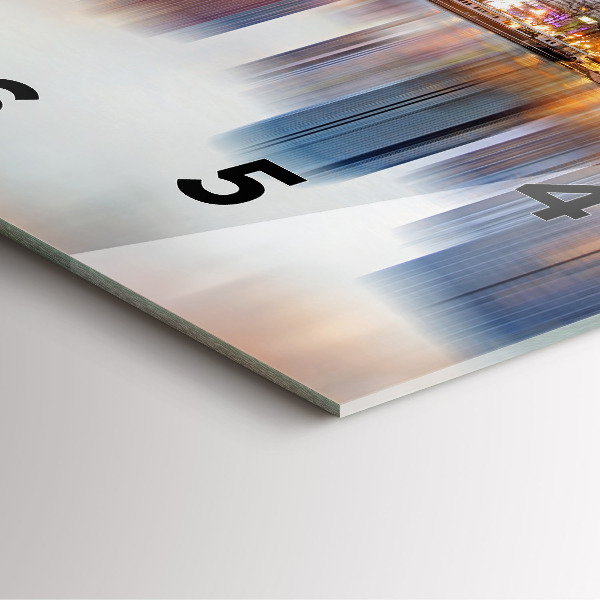 Szögletes fali üvegóra Panoráma az Eiffel-toronnyal